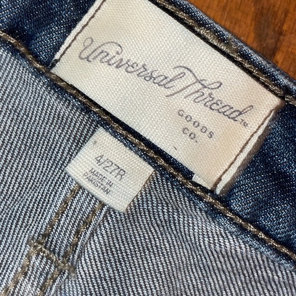 •UNIVERSAL THREAD•HIGH-RISE DARK WASH ANKLE BOOTCUT DENIM JEANS SIZE 4/27 EUC - Picture 8 of 11